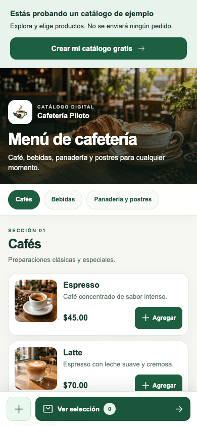 Pedido desde el celular