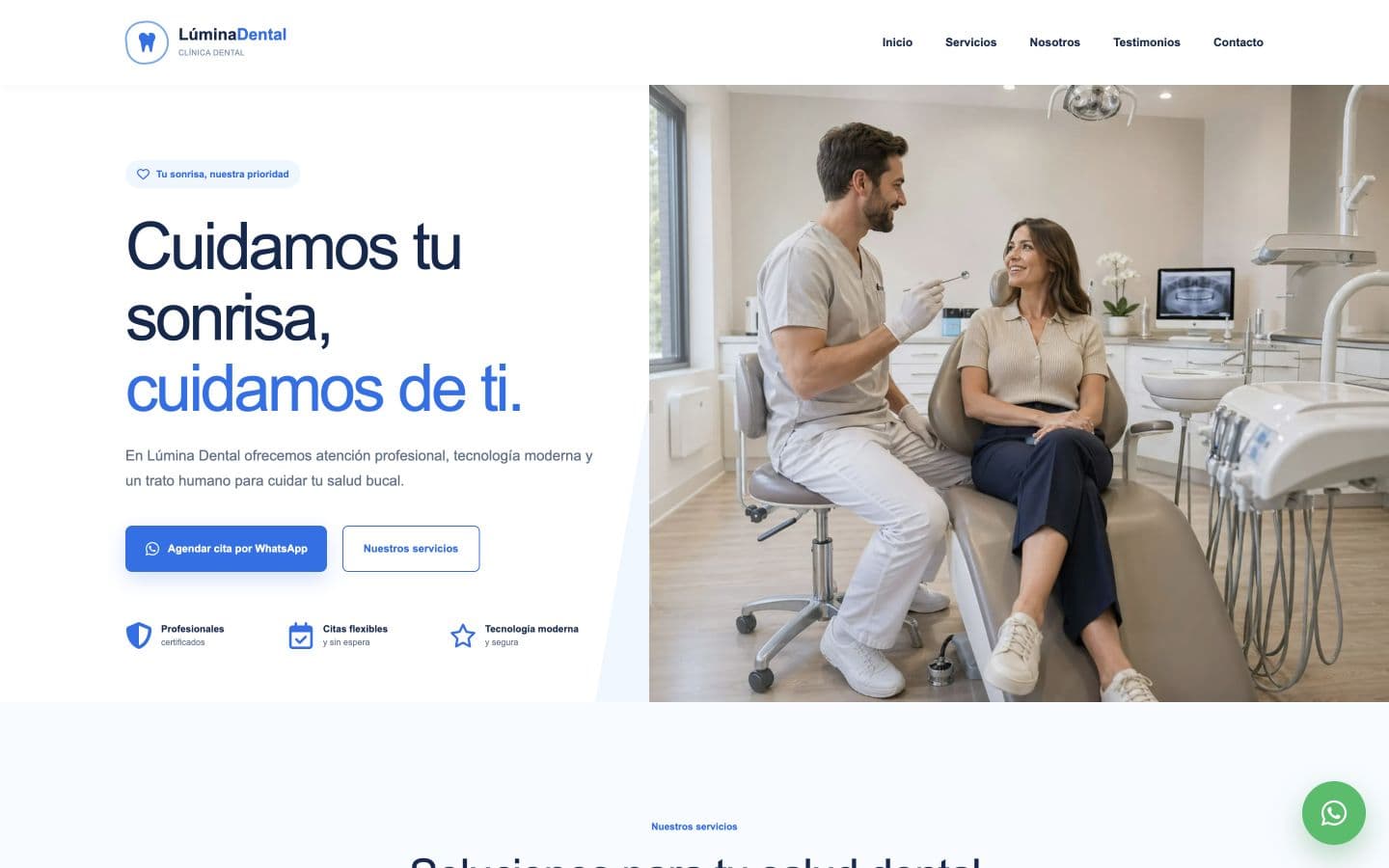 Demo de una página web para una clínica dental