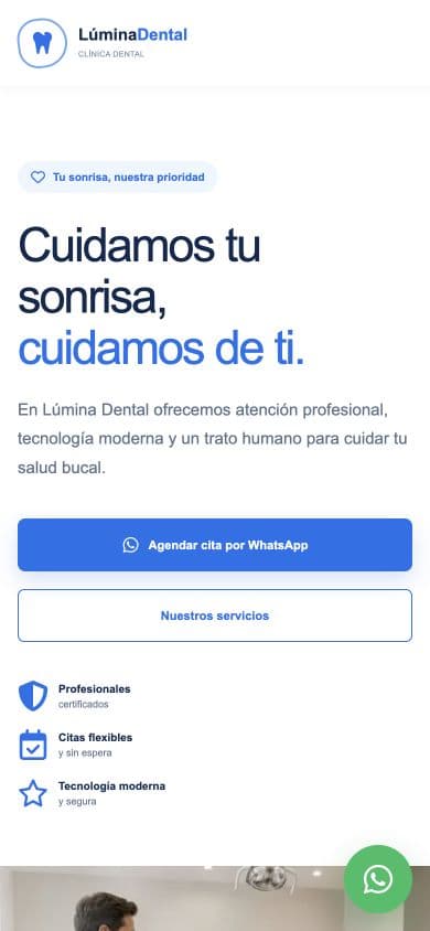 Lúmina Dental en móvil